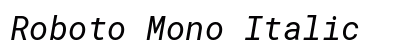 Roboto Mono Italic