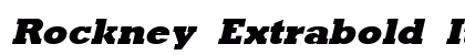 Rockney Extrabold Italic preview