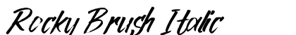 Rocky Brush Italic preview