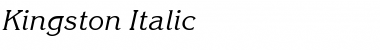 Kingston Italic Font