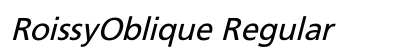 RoissyOblique Regular preview