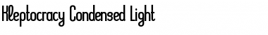 Kleptocracy Condensed Light Regular Font