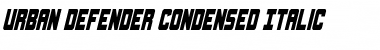 Urban Defender Condensed Italic Condensed Italic Font