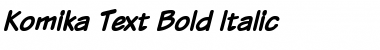 Komika Text Bold Italic Font