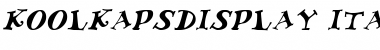 KoolKapsDisplay Italic Font