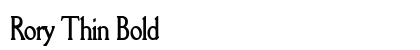 Rory Thin Bold preview