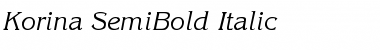Download Korina-SemiBold-Italic Font Download Korina-SemiBold-Italic Font