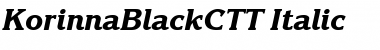 KorinnaBlackCTT Italic Font
