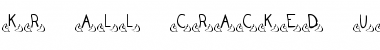 KR All Cracked Up Regular Font