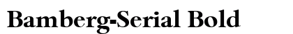 Bamberg-Serial Bold preview