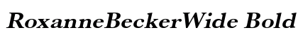 RoxanneBeckerWide Bold Italic Preview