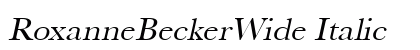 RoxanneBeckerWide Italic Preview