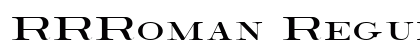 RRRoman Regular preview