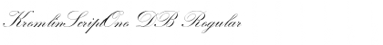 Download KremlinScriptOne DB Font Download KremlinScriptOne DB Font
