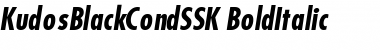 KudosBlackCondSSK BoldItalic Font