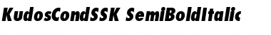 KudosCondSSK SemiBoldItalic Font