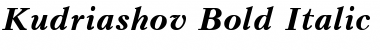 Kudriashov Bold Italic Font