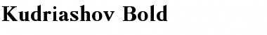 Kudriashov Bold Font