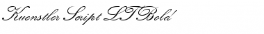 KuenstlerScript LT TwoBold Regular Font
