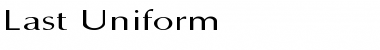 Last Uniform Regular Font