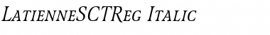 LatienneSCTReg Italic Font