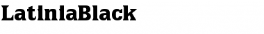 LatiniaBlack Regular Font