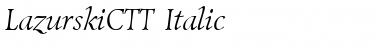 LazurskiCTT Italic Font