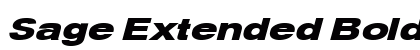 Sage Extended Bold Oblique preview