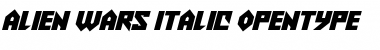 Alien Wars Italic Font