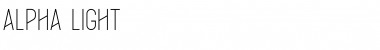 Download Alpha Light Font Download Alpha Light Font