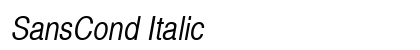 SansCond Italic Preview