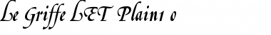 Le Griffe LET Plain Font