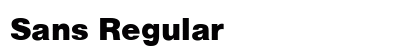 Sans Regular preview