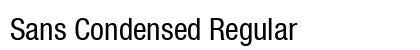 Sans Condensed Regular preview