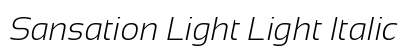 Sansation Light Light Italic