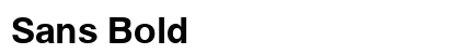 Sans Bold Preview