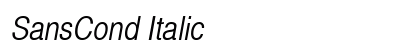 SansCond Italic Preview
