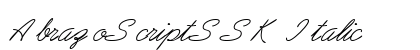AbrazoScriptSSK Italic preview