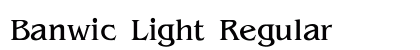 Banwic Light Regular preview