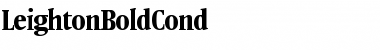 LeightonBoldCond Roman Font