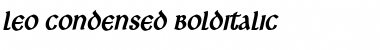 Leo Condensed BoldItalic Font