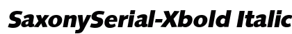 SaxonySerial-Xbold Italic Preview