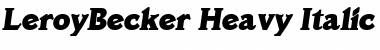 Download LeroyBecker-Heavy Font