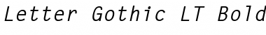 LetterGothic LT Bold Italic Font