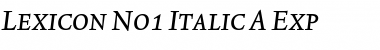 Lexicon No1 Italic A Exp Font