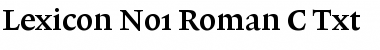 Lexicon No1 Roman C Txt Font