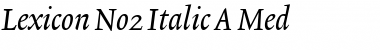 Lexicon No2 Italic A Med Font