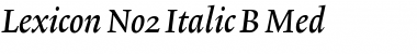 Lexicon No2 Italic B Med Font