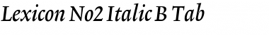 Lexicon No2 Italic B Tab Font