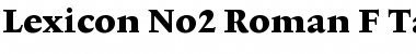 Lexicon No2 Roman F Tab Font